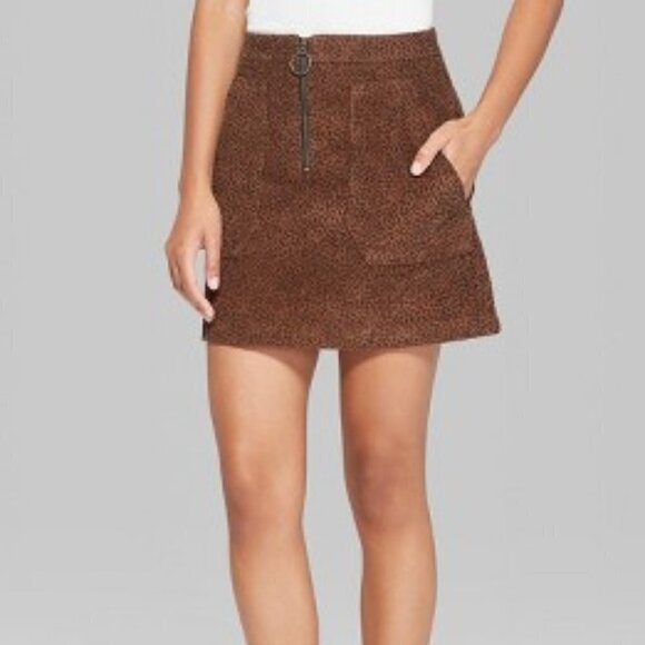 High Waisted Leopard-Print Skirt - Wild Fable - Picture 2 of 8